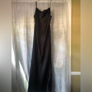 Large satin floor length dress
